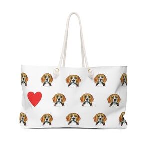 Weekender Tote Bag with Beagle Dog